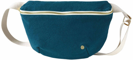 marsupio iona uragano, colore uragano, taglia 19 x 28. vista frontale del marsupio in tessuto naturale su fondo neutro 2000