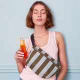 marsupio rita matcha, colore matcha, taglia 19 x 28. realizzato in cotone biologico, comodo e sostenibile per ogni giorno