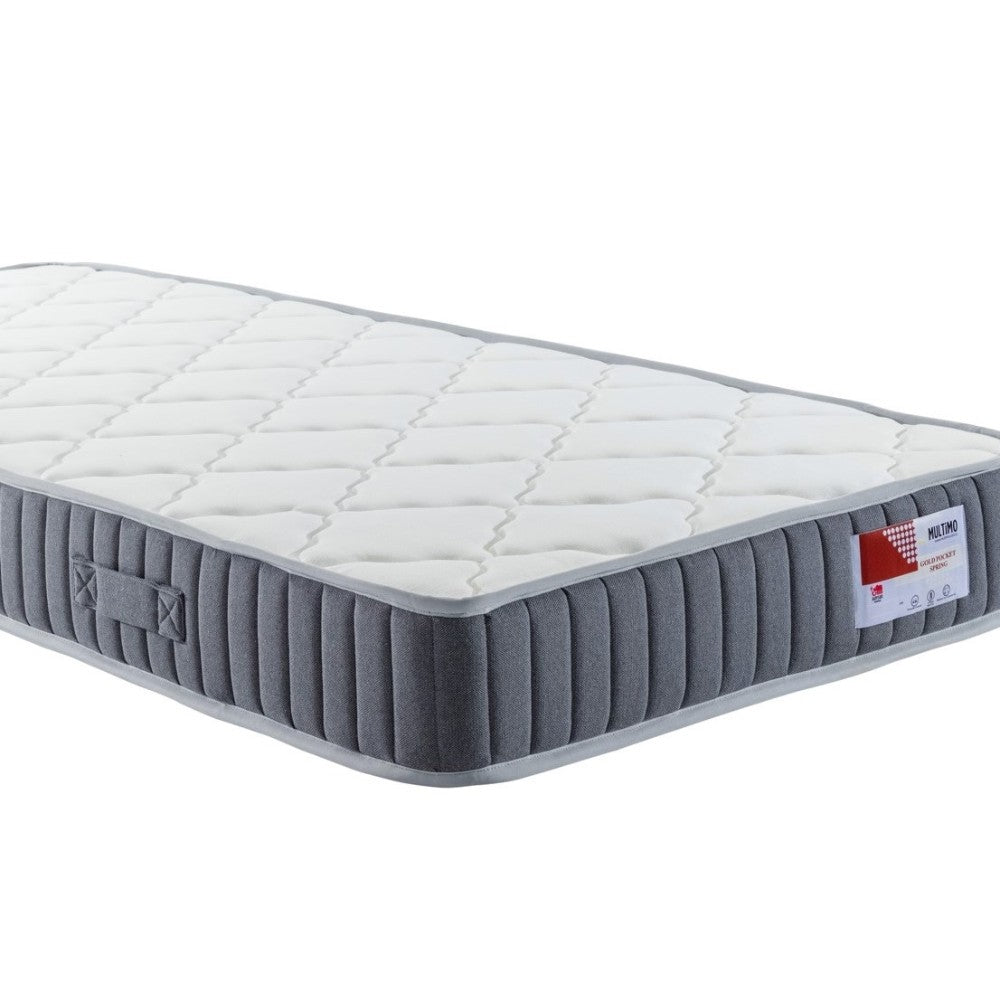 materasso una piazza e mezza gold 150x200x18 cm tessuto antibatterico, materasso in ambiente camera da letto personalizzata