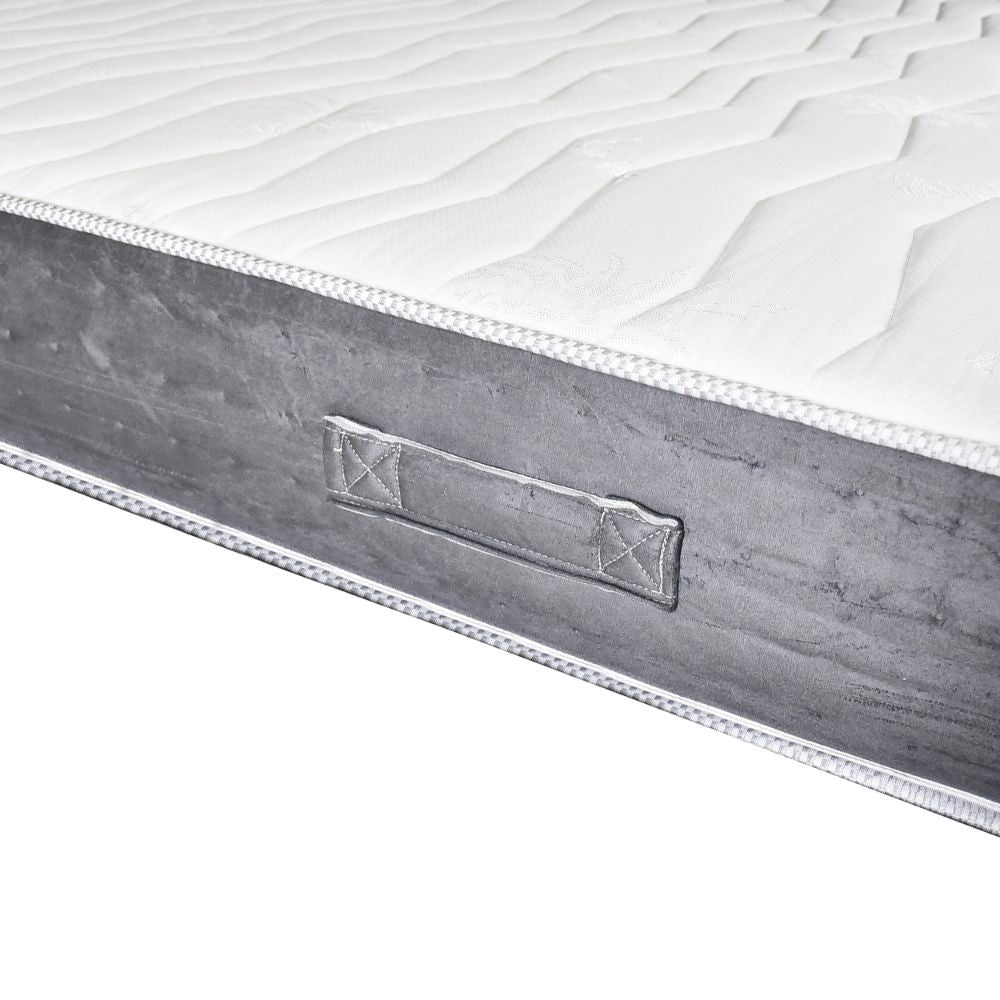 materasso singolo morea 80x190x23 cm., vista laterale per mostrare altezza e struttura interna