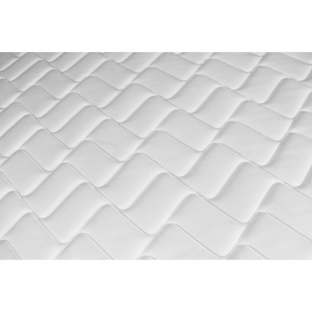 materasso matrimoniale palladio con bordo grigio 160x190x25 h cm. in schiuma poliuretanica e memory  non sfoderabile, vista laterale per evidenziare lo spessore e la struttura