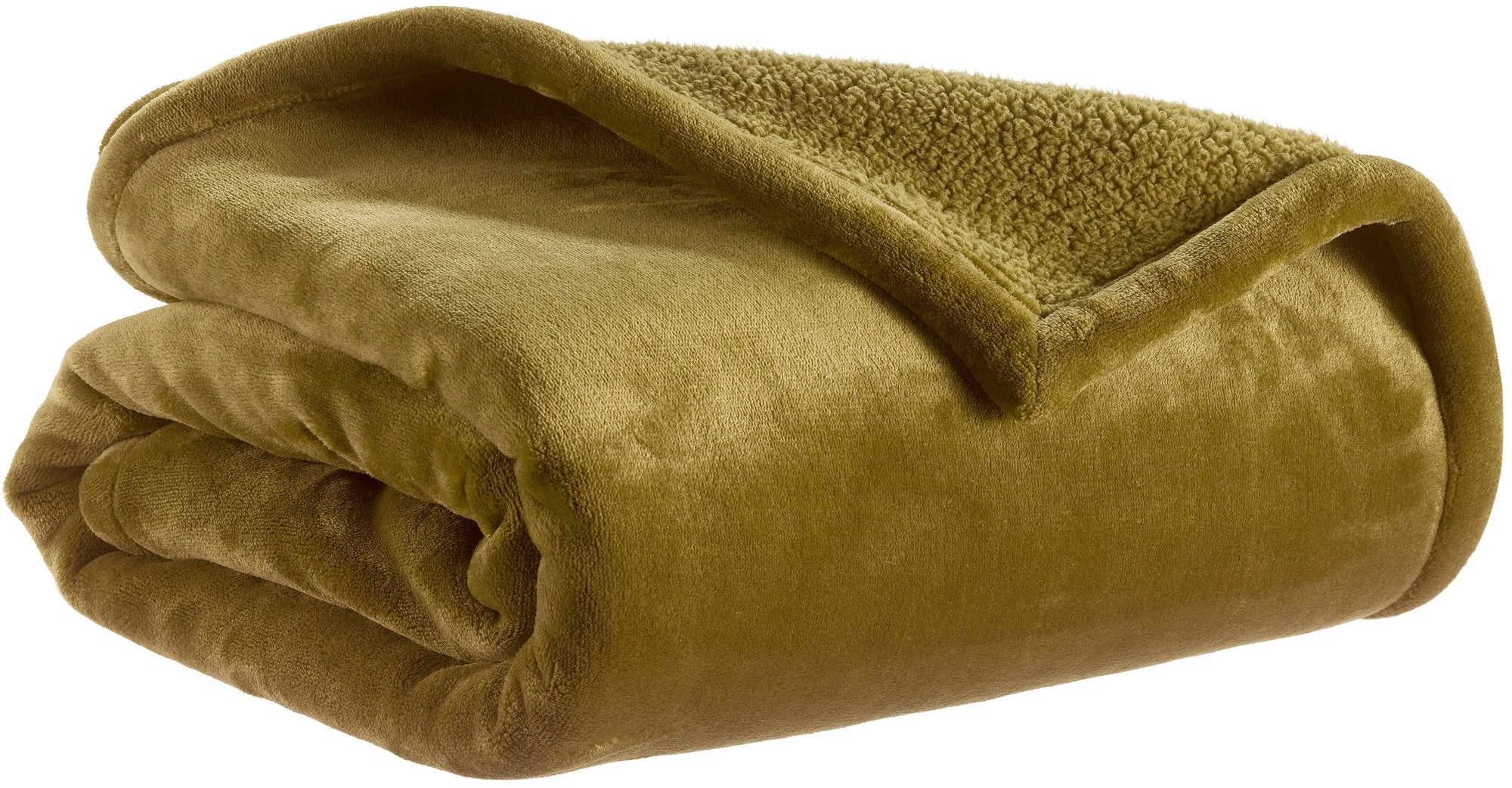 maxi plaid michka rosmarino, colore rosmarino, taglia 180 x 220. plaid piegato in vista frontale su fondo bianco, perfetto...