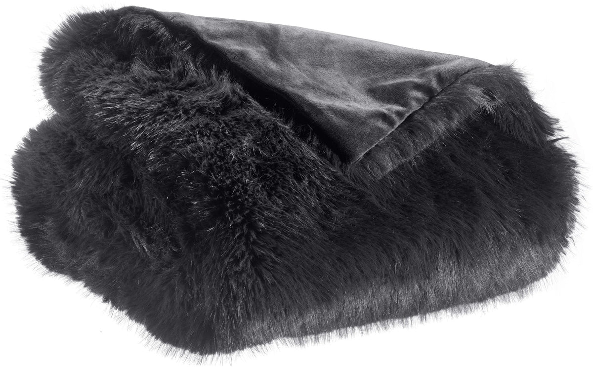 maxi plaid riciclato nolan caviale, colore caviale, taglia 180 x 220. plaid piegato in vista frontale su fondo bianco,...