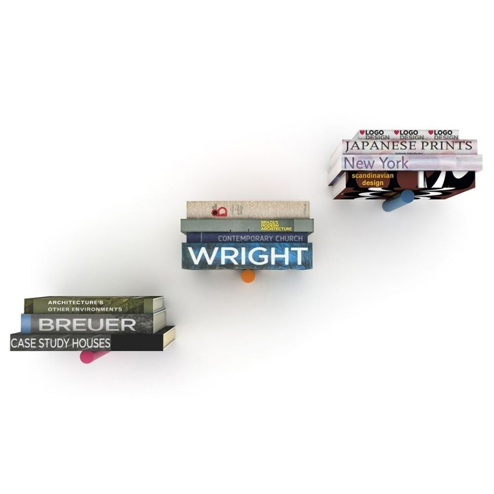 mensole houdini colorate porta libri a scomparsa rf140705, soluzione salvaspazio per tenere tutto in ordine con stile