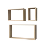 set 3 mensole da parete shelvy rec forma rettangolare colore rovere sonoma, mensola a muro per libri, oggetti decorativi o piante