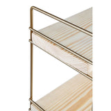 scaffale hobby 3 ripiani 40x13x40 bronzo asz1572, dettaglio dei supporti invisibili e fissaggio a parete