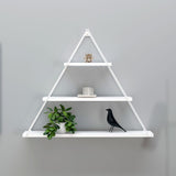 mensola triangolare 3 ripiani moset bianco totale mt191006, scaffale verticale con ripiani aperti per massima funzionalità