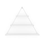 mensola triangolare 3 ripiani moset bianco totale mt191006, vista ambientata in soggiorno, cucina o bagno