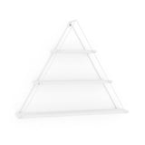 mensola triangolare 3 ripiani moset bianco totale mt191006, soluzione salvaspazio per tenere tutto in ordine con stile