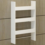 mensola da parete alisa 3 ripiani bianca, vista ambientata in soggiorno, cucina o bagno