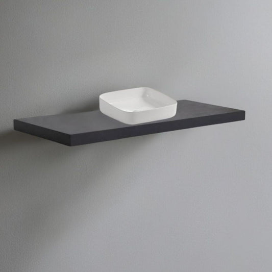 mensolone da bagno 120x47 con lavabo da appoggio colore antracite, mobile bagno moderno con lavabo integrato