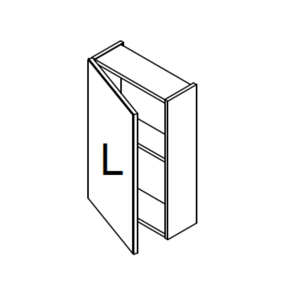 pensile bagno bianco solo2 con specchio anta reversibile, vista ambientata con specchiera e lavabo abbinato