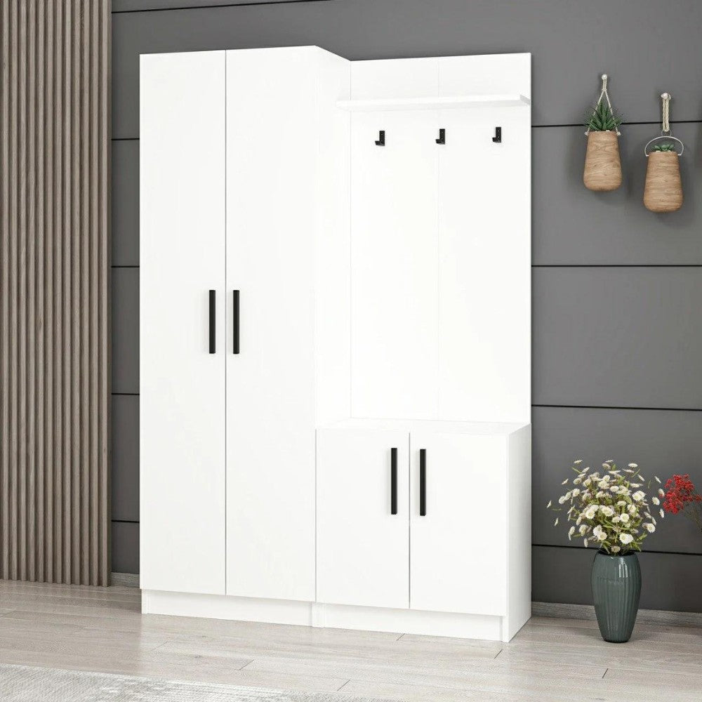 armadio ingresso dante con appendiabito colore bianco, perfetto per accogliere con stile all’ingresso di casa