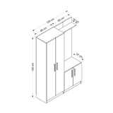 armadio ingresso dante con appendiabito colore bianco, struttura compatta salvaspazio ma capiente