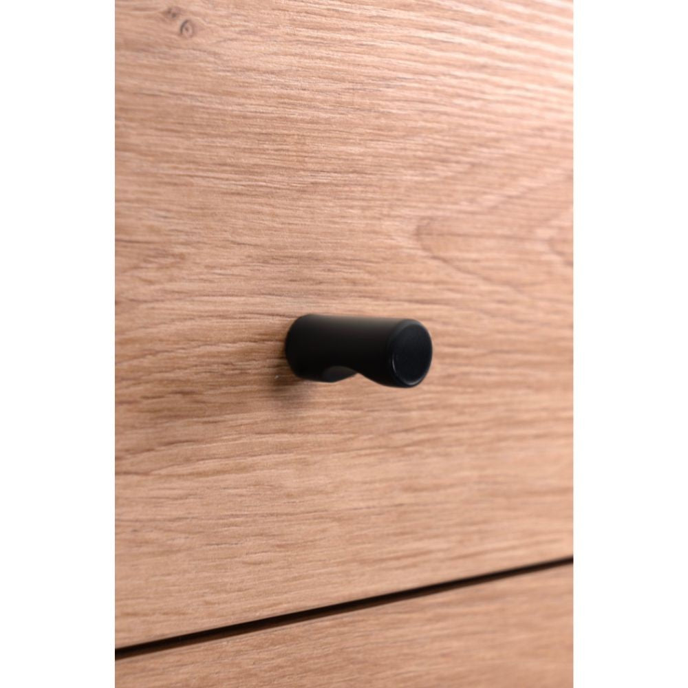 mobile ingresso medan 42b cannettato con 2 ante e panca colore quercia e antracite, ambientazione d’arredo con il prodotto protagonista