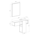 mobile ingresso sospeso mog con specchio colore cemento e bianco, perfetto per accogliere con stile all’ingresso di casa