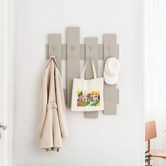 appendiabiti a muro wave cashmere 8 ganci, mobile ingresso con appendiabiti e specchio