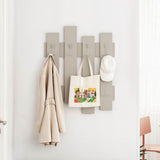 appendiabiti a muro wave cashmere 8 ganci, mobile ingresso con appendiabiti e specchio