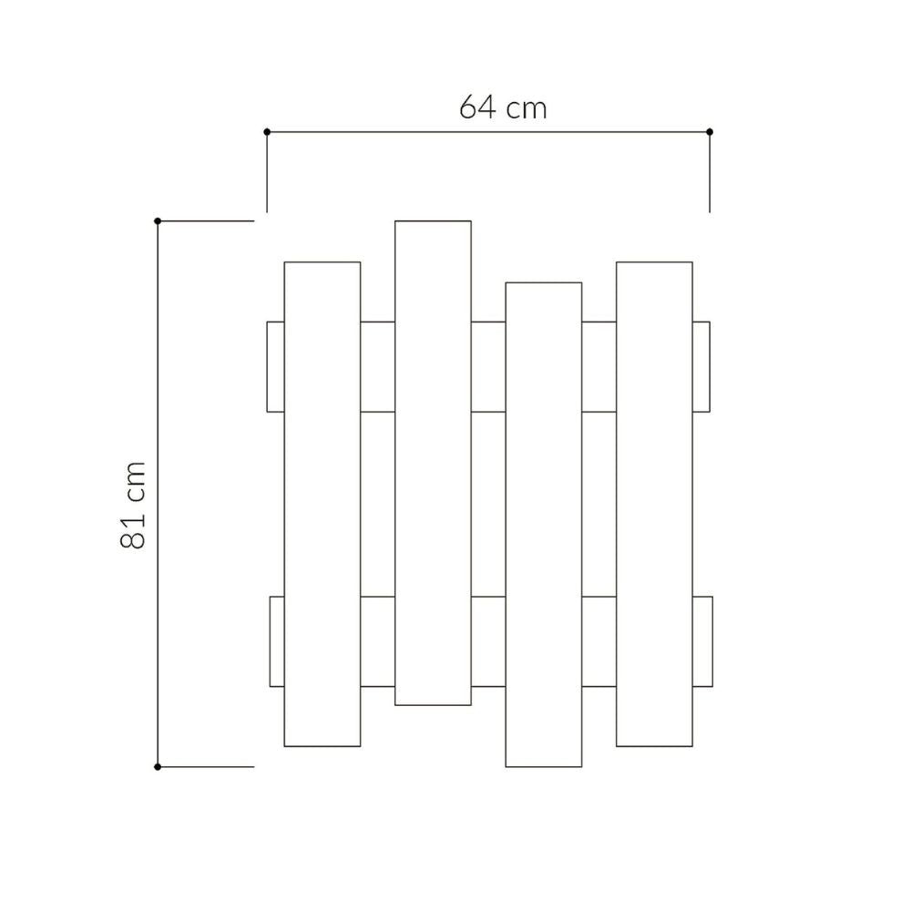appendiabiti a muro wave cashmere 8 ganci, arredo funzionale per organizzare chiavi, scarpe e cappotti