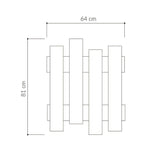 appendiabiti a muro wave cashmere 8 ganci, arredo funzionale per organizzare chiavi, scarpe e cappotti