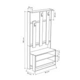 mobile ingresso chester bianco 90x36x180, perfetto per accogliere con stile all’ingresso di casa