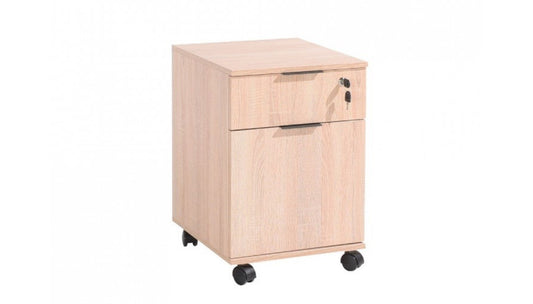 cassettiera da ufficio con ruote rkm311, dettaglio dei cassetti e spazi porta documenti