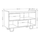panca scarpiera troy struttura rovere e ante a ribalta antracite con cuscino, ideale per tenere tutto in ordine anche negli spazi piccoli