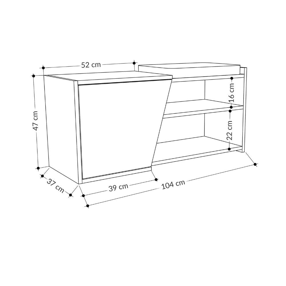 panca scarpiera fiona con struttura rovere e frontali antracite con cuscino, finitura moderna e funzionale per ogni ambiente della casa