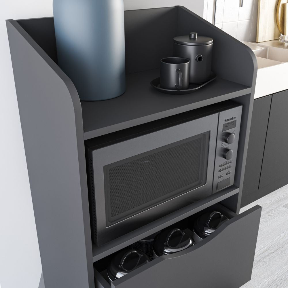 mobile multiuso gorki con cassetti e ripiano antracite, ideale per tenere tutto in ordine anche negli spazi piccoli