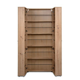 scarpiera lugo 02a con 2 ante e 5 scomparti colore quercia, mobile versatile per riporre scarpe, accessori e oggetti vari