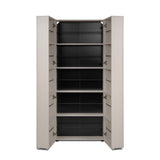 scarpiera lugo 02a con 2 ante e 5 scomparti colore cashmere, mobile versatile per riporre scarpe, accessori e oggetti vari