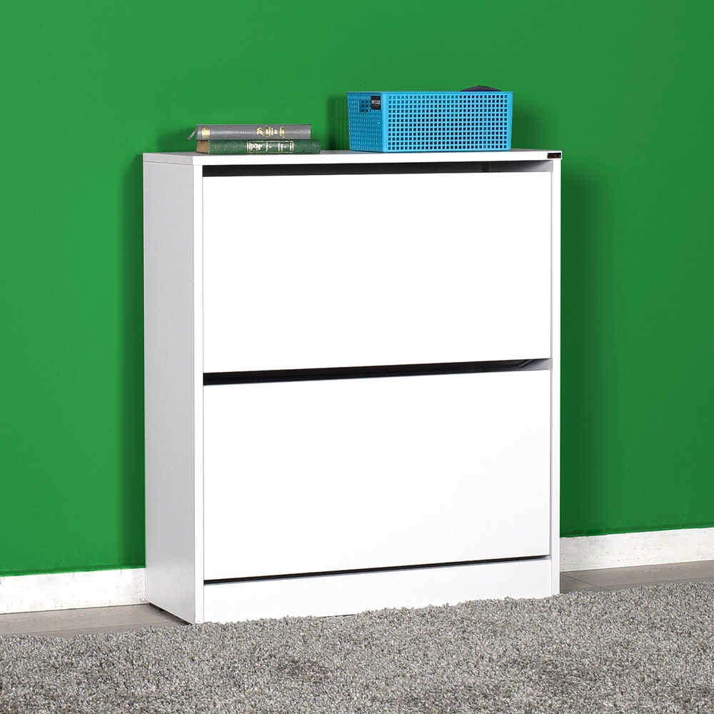 scarpiera shc520 a due ante a ribalta bianco, scarpiera salvaspazio con ante battenti o a ribalta