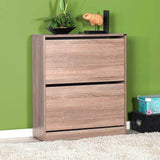 scarpiera shc520 a due ante a ribalta  rovere, scarpiera salvaspazio con ante battenti o a ribalta