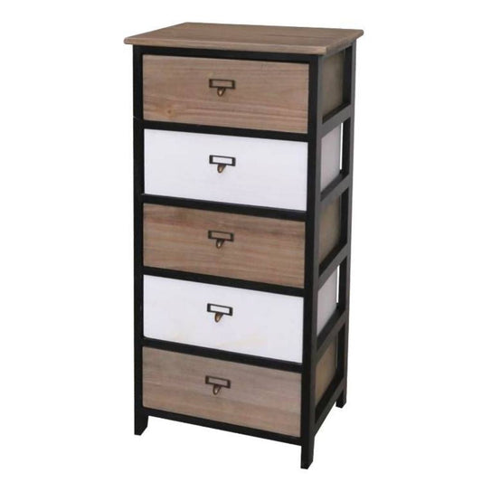 cassettiera industry 5 cassetti 40x29x90h cm b94945582, scarpiera salvaspazio con ante battenti o a ribalta