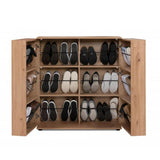 scarpiera satos02a rovere 2 ante e 8 ripiani, finitura moderna e funzionale per ogni ambiente della casa