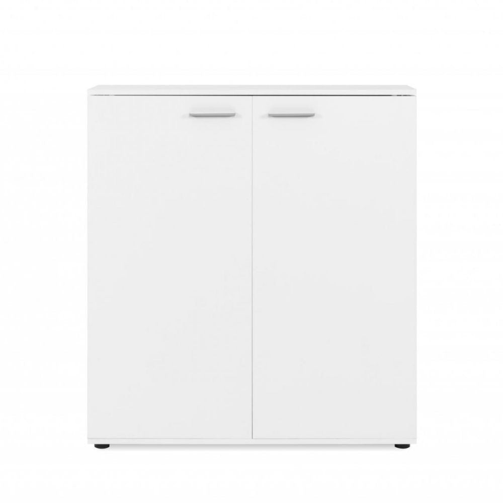 scarpiera satos02a bianca 2 ante e 8 ripiani, ottima soluzione per spazi multifunzionali