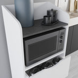 mobile multiuso gorki con cassetti bianco e ripiano retro grey, finitura moderna e funzionale per ogni ambiente della casa