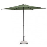 ombrellone da giardino samba con palo centrale in acciaio e telo verde, ombrellone da esterno con struttura in alluminio...