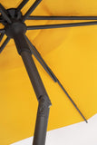 ombrellone da giardino samba con palo centrale in acciaio e telo giallo, ideale per creare zone d’ombra in giardino o veranda