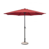 ombrellone rotondo kalife con palo centrale in alluminio e telo rosso 3m, ombrellone da esterno con struttura in alluminio...