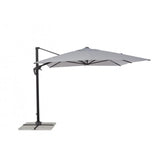 ombrellone a sospensione vega con palo in alluminio e telo grigio 3×3, ideale per creare zone d’ombra in giardino o veranda