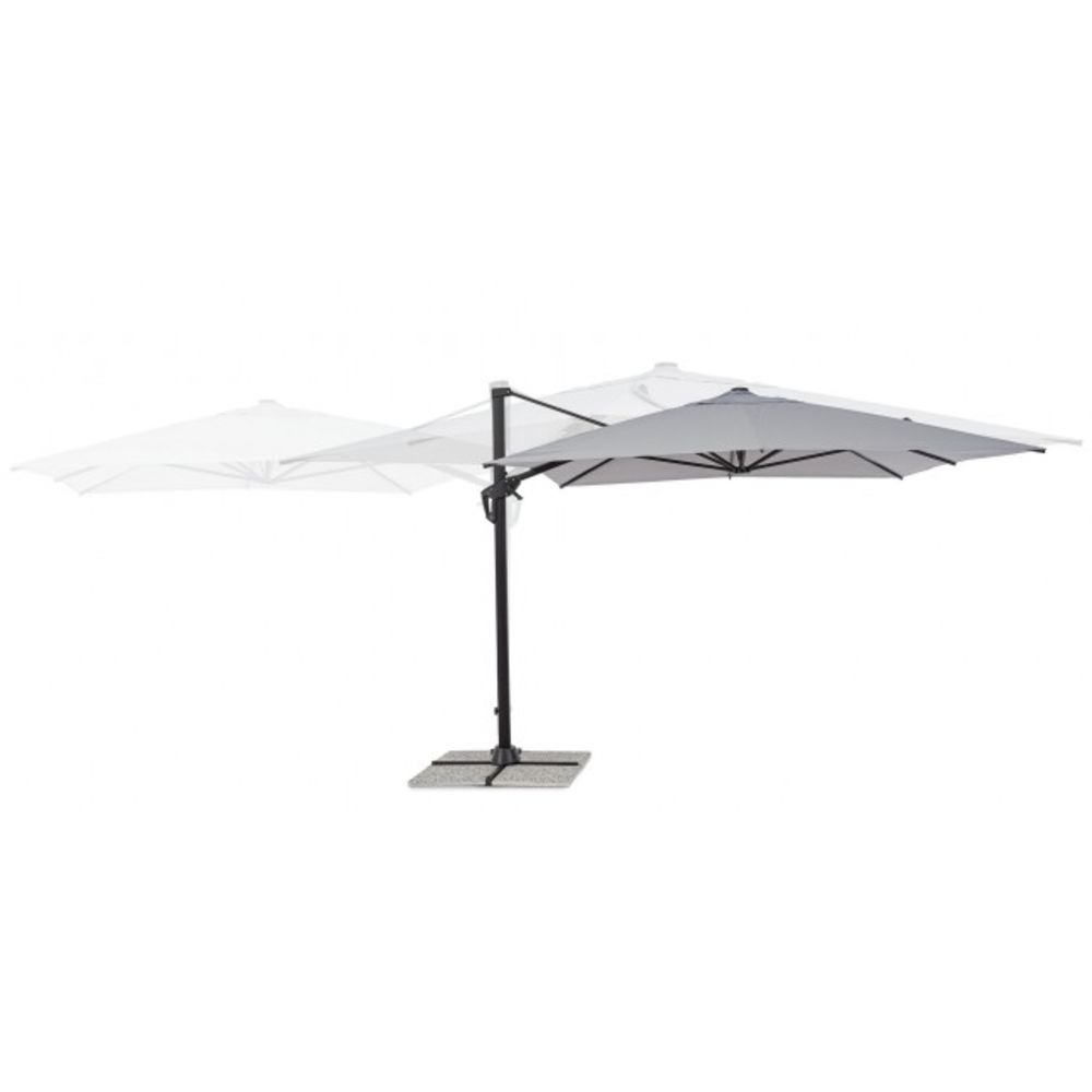 ombrellone a sospensione vega con palo in alluminio e telo grigio 3×3, design elegante e funzionale per spazi outdoor