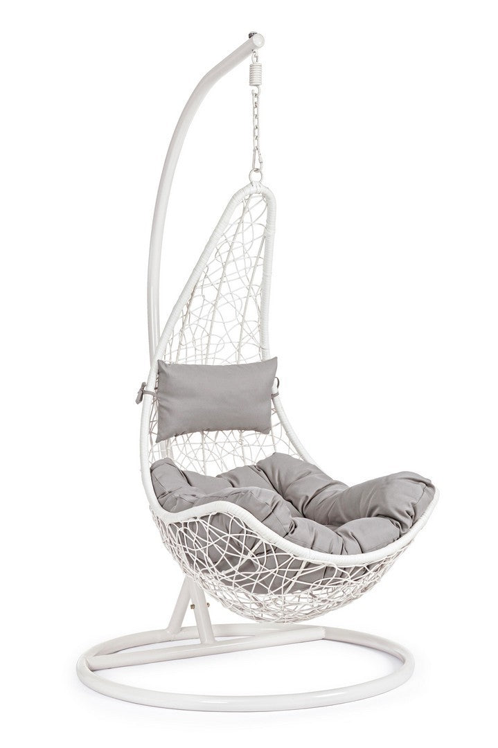 poltrona sospesa amirantes bianco, poltrona outdoor con struttura resistente alle intemperie