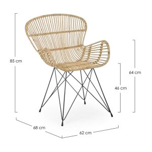 Set di 2 poltrone VENTURS naturale