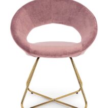 Set di 2 poltroncine VANITY ORO velluto rosa