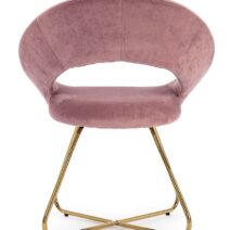 Set di 2 poltroncine VANITY ORO velluto rosa