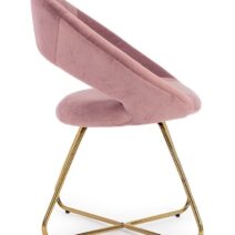 Set di 2 poltroncine VANITY ORO velluto rosa