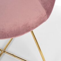 Set di 2 poltroncine VANITY ORO velluto rosa