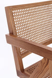 poltrona lounge galia in legno di teak naturale e rattan, disponibile in diverse colorazioni per adattarsi a ogni ambiente