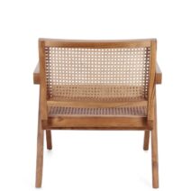 Poltrona lounge GALIA in legno di teak naturale e rattan